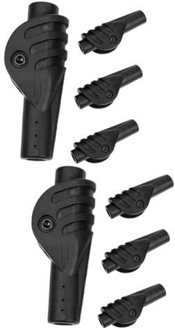 BESPORTBLE 2 Ensembles De Randonnée Enrouleur De Canette Électrique Bobineuse De Fil Poignées Couvercle D'aération pour Cuisinière Extérieure roulettes Plastique Black 4 Pièces * 2