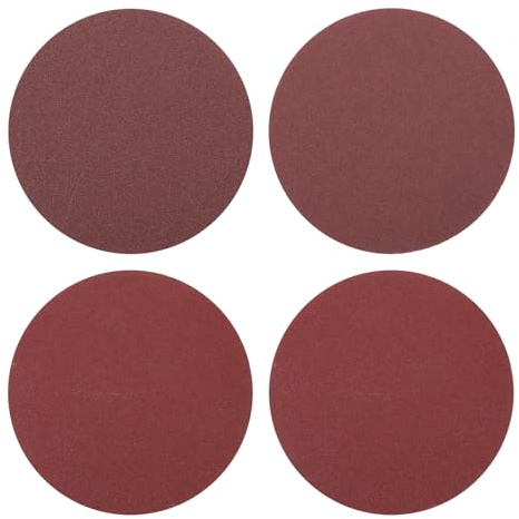 sourcing map Lot de 20 disques abrasifs de 125 mm grain 120/150/180/240, papier de verre orbital aléatoire pour travail du bois, automobile, métal