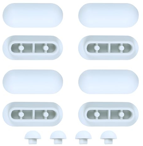 Lpolkvemelh 12 Pièces Tampon Abattant WC, 8 Tampons Anneaux 4 Tampons Couvercle Pare-Chocs de Siège de Toilette Amortisseur WC Pièces de Rechange Amortisseurs pour la Maison Le Bureau l'hôtel