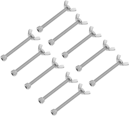 PLAFOPE Edelstahl Schraubenset M6, 10 Paar Muttern Und 6cm Schrauben Rostfrei Vielseitig Einsetzbar Montagezubehör Für Maschinen Und Heimwerker