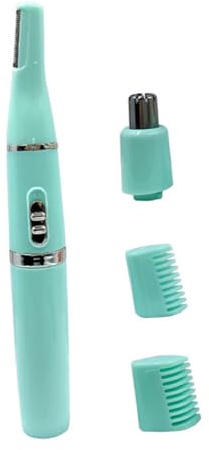 Happyyami Elektrischer Augenbrauentrimmer mit Multifunktionalem Design und Abs Material Tragbarer Augenbrauenrasierer mit Augenbrauenkamm für Präzise Gesichtshaare und Nasenhaare