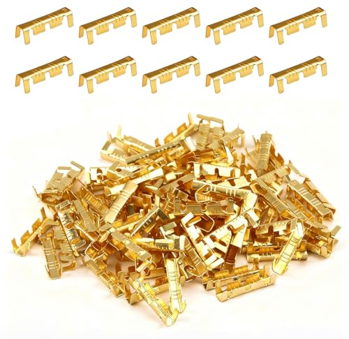 200 Stück Stoßverbinder Messing Crimpverbinder, Kabelverbinder zum Crimpen 0,5-1,5mm², Kfz Kabel Kabelverbinder Crimpklemme, Quetschverbinder 24-8 AWG Nicht Isolierte Crimpverbinder, Langlebige