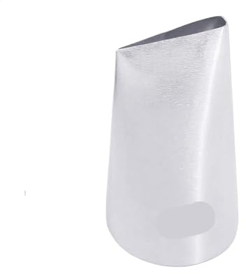 Rörmunstycke dekorerad med rostfritt stål Spritsmunstycke for gräddbakelse i rostfritt stål, silver, Austin Rose(Style6)