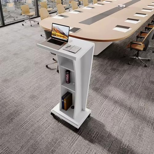 JIANSMZ Lecture Pulpit,Foldable Tabletop Podium - Wooden Portable Presentation Podium, Pulpit, Lectern Book Stand for Reading in Churches, Reception Desk Lectern with Spacious Dr