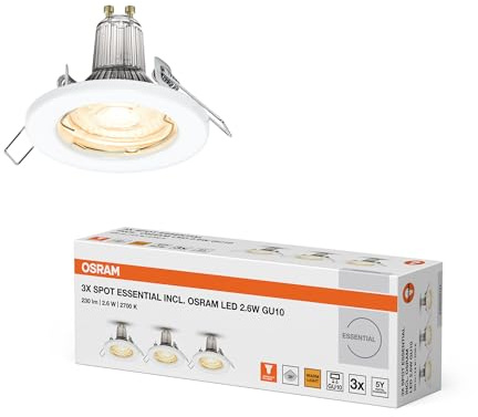 OSRAM LED Spot Set Recess Essential GU10 3x2.6W GU10 White