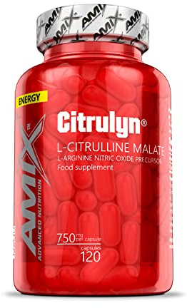 AMIX - Suplemento Deportivo - Citrulyn en Formato de 120 Cápsulas - Ayuda a Potenciar la Fuerza y Resistencia - Aumenta la Producción de ATP - Contiene Aminoácidos no Esenciales