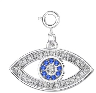 Philip Jones Evil Eye Charm Created with Zircondia® Crystals