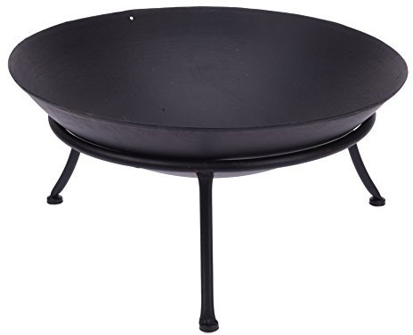 Feuerschale Ø 47 cm Feuerkorb Eisen Metall schwarz Schale Feuer Deko Feuerstelle