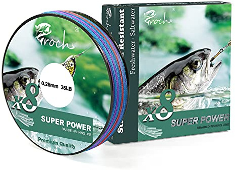 Geflochtene Angelschnur 8Fach 300M/500M/1000M Stark PE Schnur Farbecht 0.1-0.3mm 14-45LB