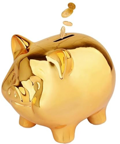 Sparschwein Glücksschwein, Münze Sparbüchse, Luxus Kleinschwein Spardose, Keramisch, Pig Money Coin Bank für Mädchen Jungen Kinder Adult, für Hochzeit, Weihnachten, Halloween, Geburtstagsgeschenke
