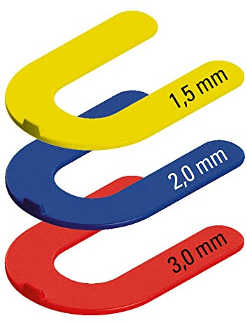 Karl Dahm Fugenabstandshalter U-Form Set 1,5 mm, 2 mm & 3 mm, je 100 St. I Robuste Abstandhalter aus Kunststoff I Ideal zur Verlegung von Wand- und Bodenplatten I Fliesen-Abstandshalter – 12752