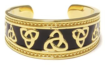 loveyourdiamonds Zehenring Gelb Gold vergoldet aus 925 Sterling Silber mit Keltischer Knoten