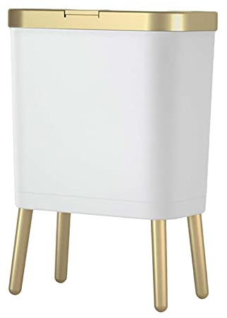 F Fityle Cuisine Poubelle Seau de Stockage de Grande Capacité, Blanche
