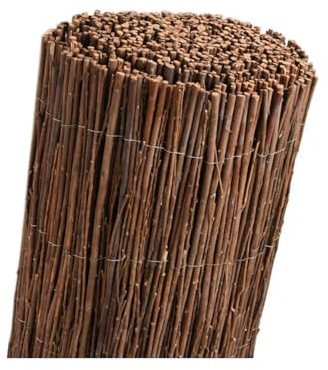 Mugar- Mimbre Grueso Natural en Rollos - Vallas de Ocultación Naturales para Jardín- Varias Alturas (1,5 x 3 metros)