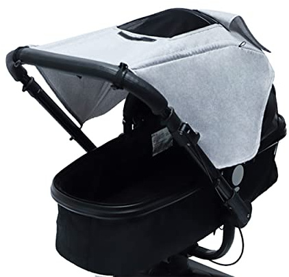 Stroller Sun Shade Universal Baby Stroller Cover for Sun Blackout Cover (0-6m) Sunshade Visor Wind Cover Blocks Sun's Rays - Gray
