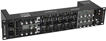 OMNITRONIC EM-650B MK2 Entertainment-Mixer | Multifunktionaler 5+2-Kanal-Mixer mit 3 Zonen, Schwarz