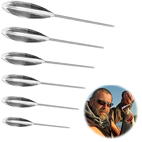 Fishing Sbirolino Kit Ltsbaed 6 Pièces Coule Lentement Kit de Pêche Bobbers 8g-25g Bombarda Truite Anti-emmêlement Fishing Flotteur Couler pour La Pêche à Truite Idéal pour Pâte à Truite et Cuillère