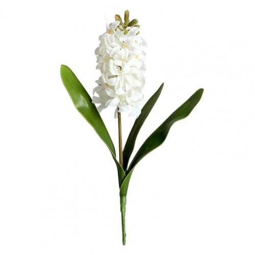 HXSCOO 3D-Hyazinthen-Narzissen-Plastikkünstliche Blumen-Topf-DIY-Handwerks-Blumendekor-künstliche Blumen-romantische Hochzeit (Color : Weiß)
