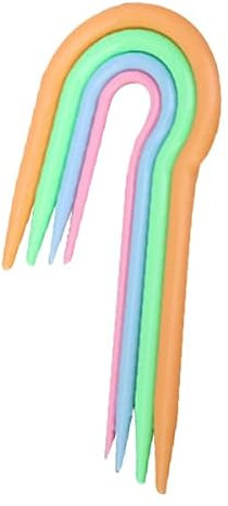Cabilock 4pcs Curved Knitting Needles U-Twist Embroidery Tools for Sweater Knitting Home Craft Project