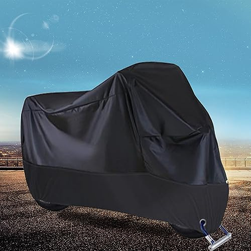 YHANNI Speziell Motorradabdeckung, für Honda Rebel 500 300 CMX500 CMX300 CMX 190T Motorrad Abdeckplane Winterfest Regen Staub Kälte UV-Schutz Breathable Mit Schlüsselloch,All Black