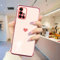 ATISIJIE Galvanoplastia Funda para Samsung Galaxy A51 4G,Carcasa Moda Love-Heart Patrón Ultra Fina TPU Suave Anti-Choques y Anti- Arañazos Case para Samsung Galaxy A51 4G (DDAX-Pink)