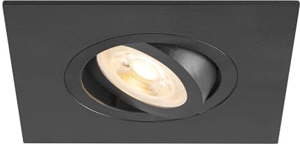 SLV NEW TRIA 75 XL, Deckeneinbauleuchte, quadratisch, max. 10W, GU10, schwarz