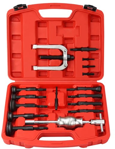 Bicos 16PCS Blind Inner Bearing Puller Slide Hammer Pilot Insert Inner Bearing Removal Tool Set Blind Hole Collet Bearing Race and Seal Puller Extractor Kit