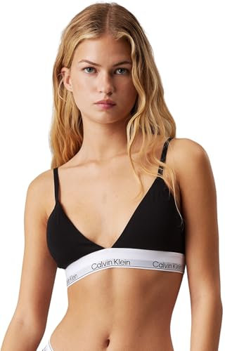 Calvin Klein Damen BH Bralette Triangle herausnehmbare Polster, Schwarz (Black), M