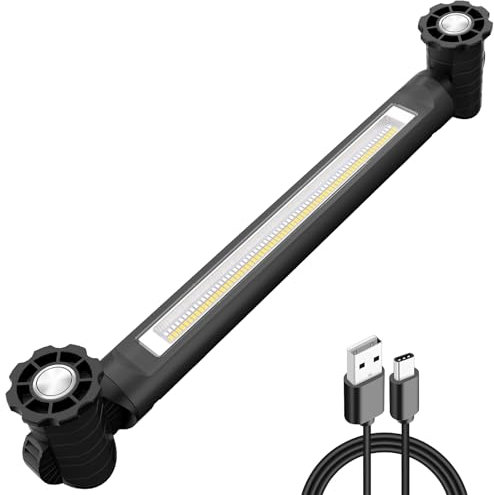 MEIKEE Work Light 3000LM 6 Light Modes 3 Brightness Workshop Lamp with Magnet and Hook LED Battery Spotlight Rechargeable Construction Spotlight Camping Garage Construction Site Workshop Emergency