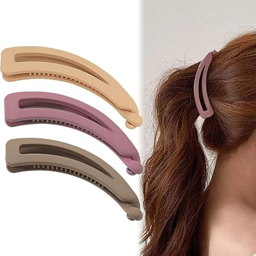 3 Piezas Plátano Soporte, Banana Clip, Garras De Pelo De Plátano, Plátano Pinzas, Para El Cabello De Plátano(Tres Colores)
