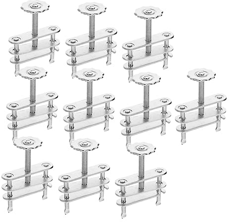 Abrazadera de Tornillo para Tubos de Laboratorio Metal, 10 Piezas | Plata, Ajuste de Caudal Pomo Ergonómico, para Enseñanza Biológica y Química, Práctica de Llevar