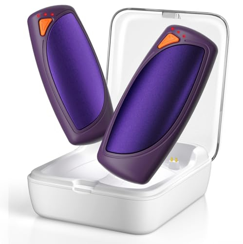 Lepwings Handwärmer Elektrisch 2er-Pack mit Ladecase, 14.000 mAh, Wiederverwendbare Taschenwärmer, Beidseitige Heizfunktion, 3 Heizmodi, USB-Aufladbar, Ideal für Outdoor im Winter