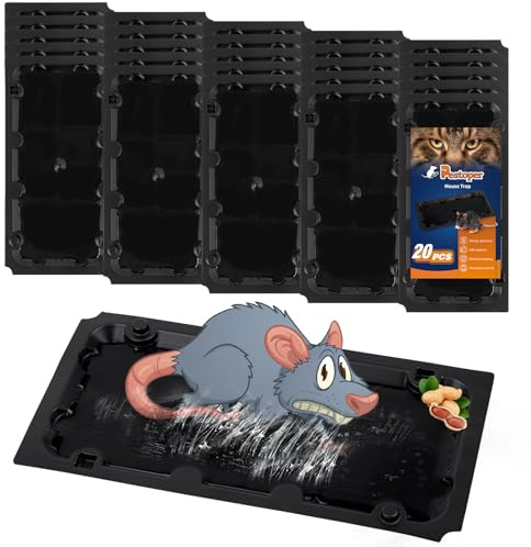20 Pezzi Trappola per Topi, Mouse Catcher Anti Mouse Pad, Impermeabile Ed Efficace Anti Mouse Prodotto, Adatto per Cucina, Camera da Letto, Balcone, Garage