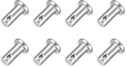 sourcing map 8Pcs 1/4 x 1/2 Single Hole Clevis Pins, 304 Stainless Steel Flat Head Clevis Pins Hitch Pin for Trailer Latch, Mechanics Repair, Furniture Installation, Industrial Equipment