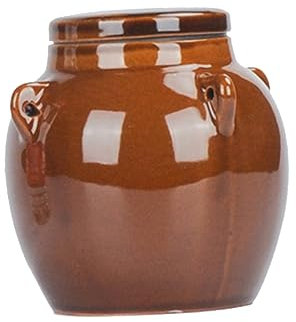 Alipis Ceramic Honey Pot Airtight Lid for Home Kitchen Use for Bee Honey Spice and Sauce Storage