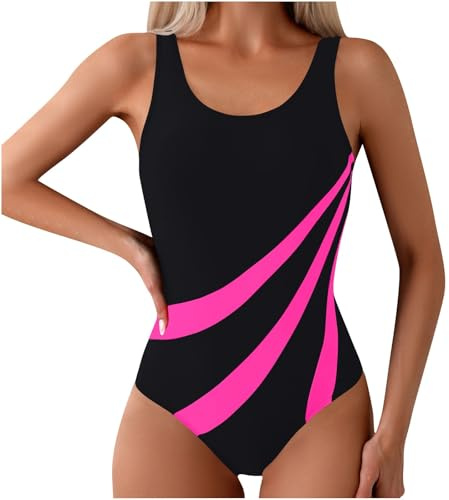 KUIH Women's One-Piece Swimsuits, One Piece Swimsuits for Women Swimwear with Bra Support Ladies Swimming Costumes Tummy Control Bathing Suit Sports Swimming Costume Full Coverage