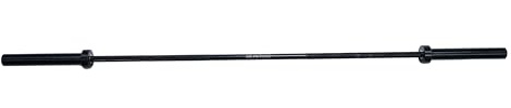 Ruster Barra Olímpica de Pesas HE 15kg y 20kg - Barra Olímpica Profesional en Acero de Alta Resistencia con Acabado Hard Chrome Negro - Ideal para Entrenamiento Intensivo (15, Kilogramos)