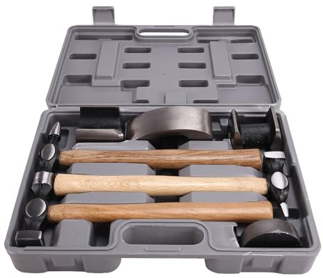 Begchy Kit di 7 Utensili per Lamiera per Auto Kit di Riparazione Carrozzeria Strumenti per Carrozzeria Strumenti per Riparazione Carrozzeria