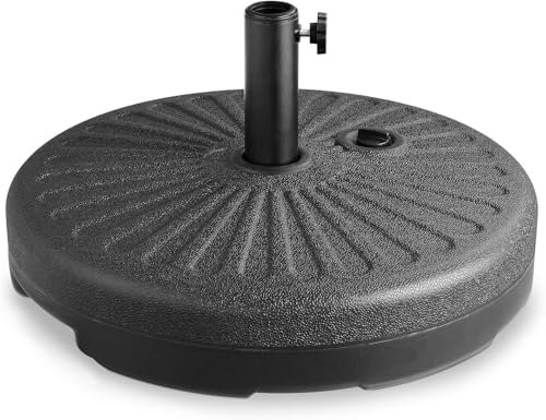 Pincho Base para Sombrilla Rellenable 21l, Pie para Parasol Universal, Peso Ajustable con Agua O Arena, Soporte para Sombrilla De Jardin, Terraza Y Balcon, Compatible con Mastiles De 38-48mm