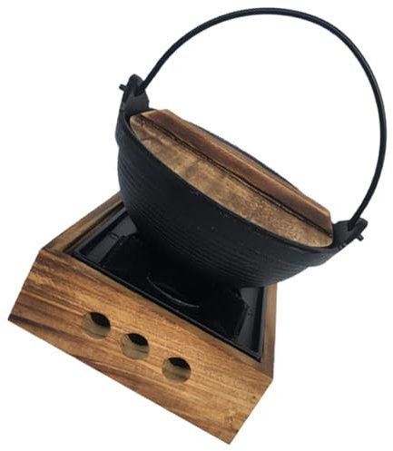 Gatuida Marmite Shabu Style Japonais Casserole Cuisine Fonte Robuste Marmite Avec Couvercle Pour Cuisson