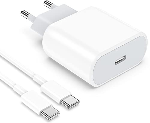 Cargador USB C Carga Rapida - 25W Cargador Rápido Replacement for 17/17 Pro/17 Max/16 Plus/16/15,USBC Charger Enchufe Rapido de Pared Carregador Cabezal Corriente PD Adaptador con 2M Cable Duaermen