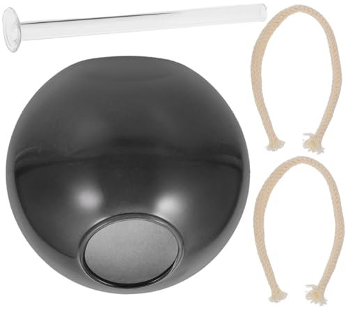 Gatuida Dekorative Sturmlaterne Aus Öllampe Für Tisch Und Kamin Mit Docht Rund Und Transparent Für Innenbereich Und Camping Rustikales Retro-Design Lampe Zum Brennen Mit Paraffin Halter