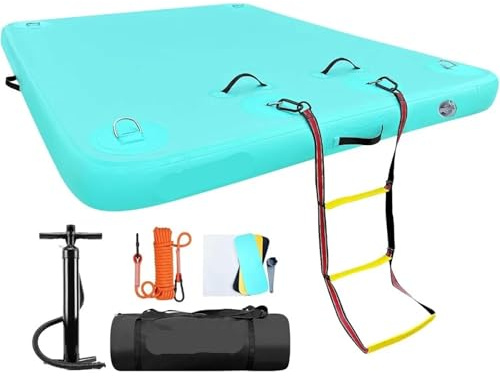 Piattaforma Air Dock, molo Galleggiante Gonfiabile, Piattaforma Air Dock, Isola Galleggiante per Piscina, Spiaggia, Oceano