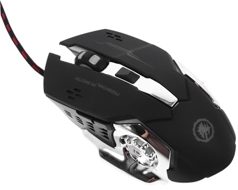 Didiseaon Souris de Jeu Ergonomique X9 Filaire 6d RGB pour Ordinateur | Abs Noir, Puce Professionnelle, Dpi Réglable, Patins Antidérapants, Usage Bureau, Accessoire Informatique