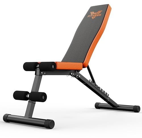 Dskeuzeew Hantelbank Klappbar Verstellbare Multifunktions Trainingsbank Schrägbank für Ganzkörper-workout Max 300KG