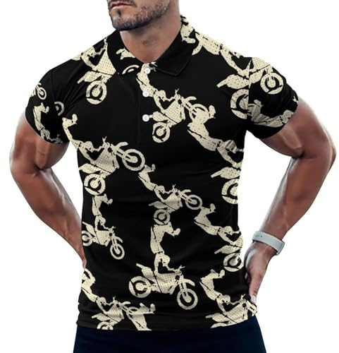 Motorbike Got Dirt Bike Men's Polo Shirt Short Sleeve Golf T Shirts Tennis Top Tee 4XL