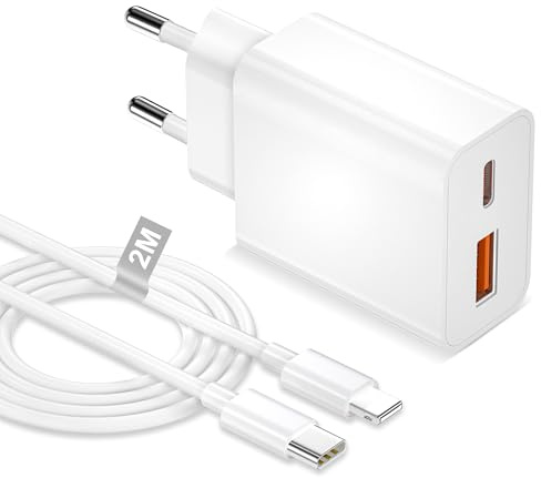 Cargador iPhone Carga Rapida con Cable Lightning 2M[Apple MFi Certificado]