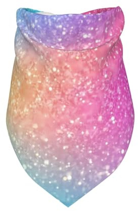 Lustiges Hundehalstuch mit Regenbogen-Pink-Aufdruck, 1 Packung, Premium-Dreieckstuch, waschbar, Geburtstags-Haustierzubehör für neutrale große Hunde