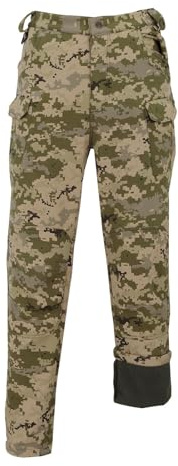 Pantaloni da trekking da uomo impermeabili foderati in pile, isolati termicamente imbottiti, pantaloni cargo elasticizzati invernali, per esterni, impermeabili, con tasche di grandi dimensioni