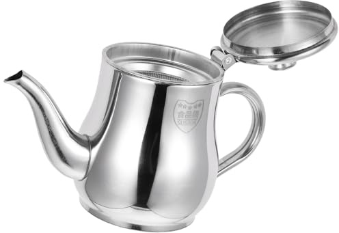 Veemoon Pot Filtre Huile Acier Inoxydable avec Passoire pour Graisse de Bacon Récipient Cuisine Résistant Haute Température Stockage Huile Sain avec Bec Verseur Anti-goutte